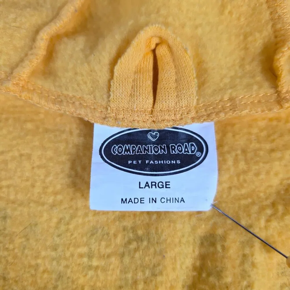 Dog Hoodie/Jean Shorts Daffodil League Companion Road Sporty Bright Yellow Sz L